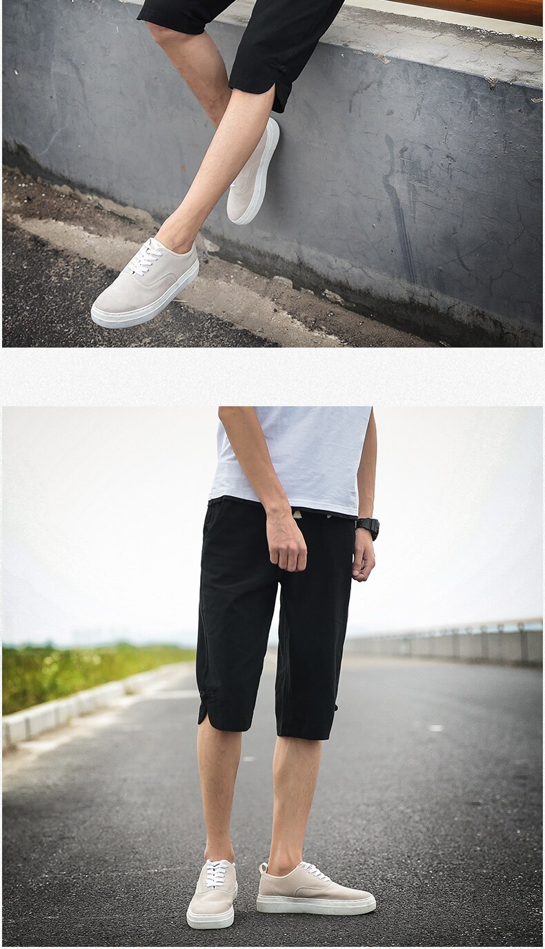 Summer Casual Loose Beach Men's Cropped Pants