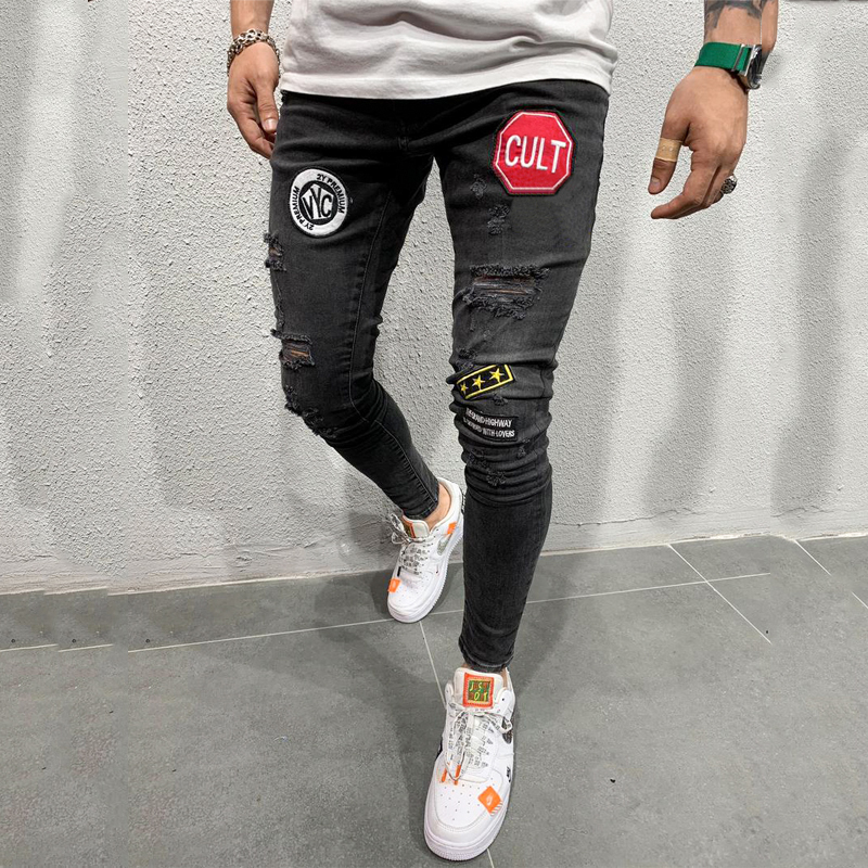 Ripped Embroidered Jeans Image 5