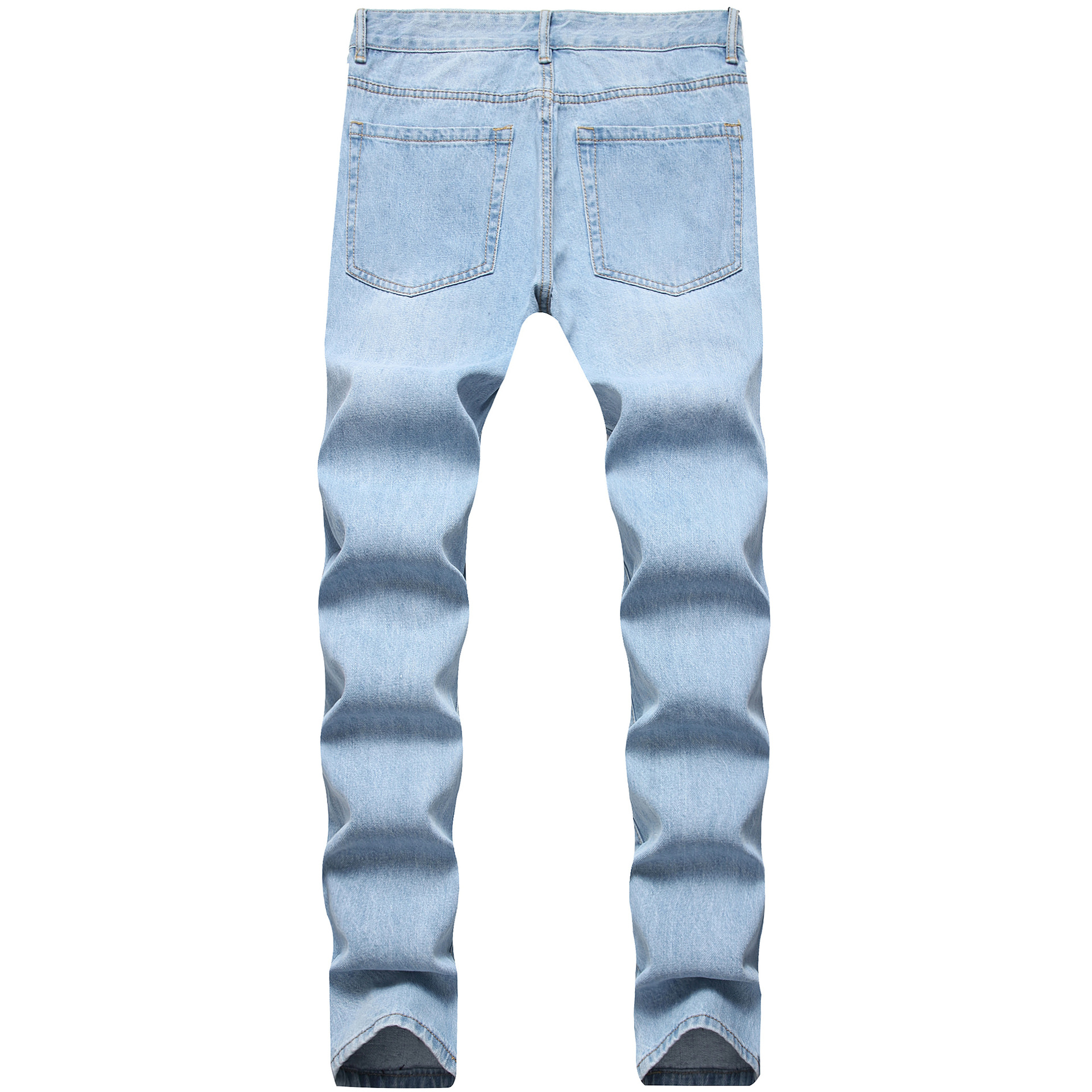 Vaqueros rotos azul claro para hombre
