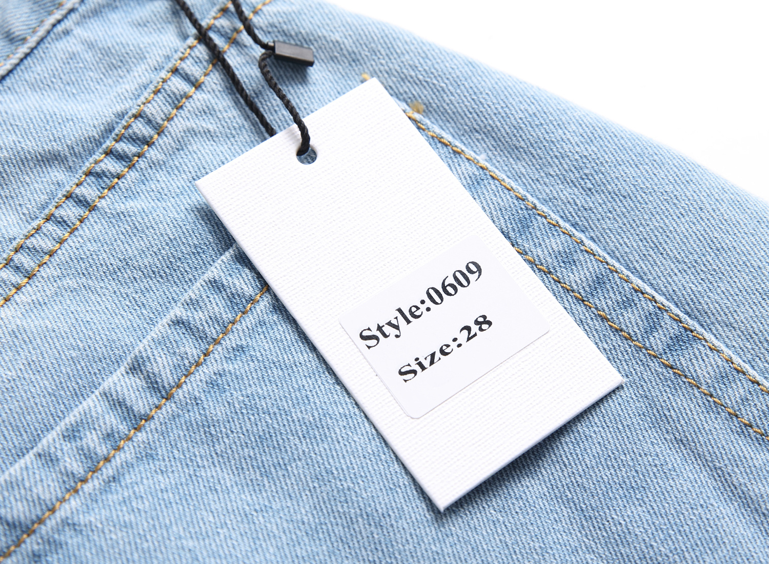 Vaqueros rotos azul claro para hombre