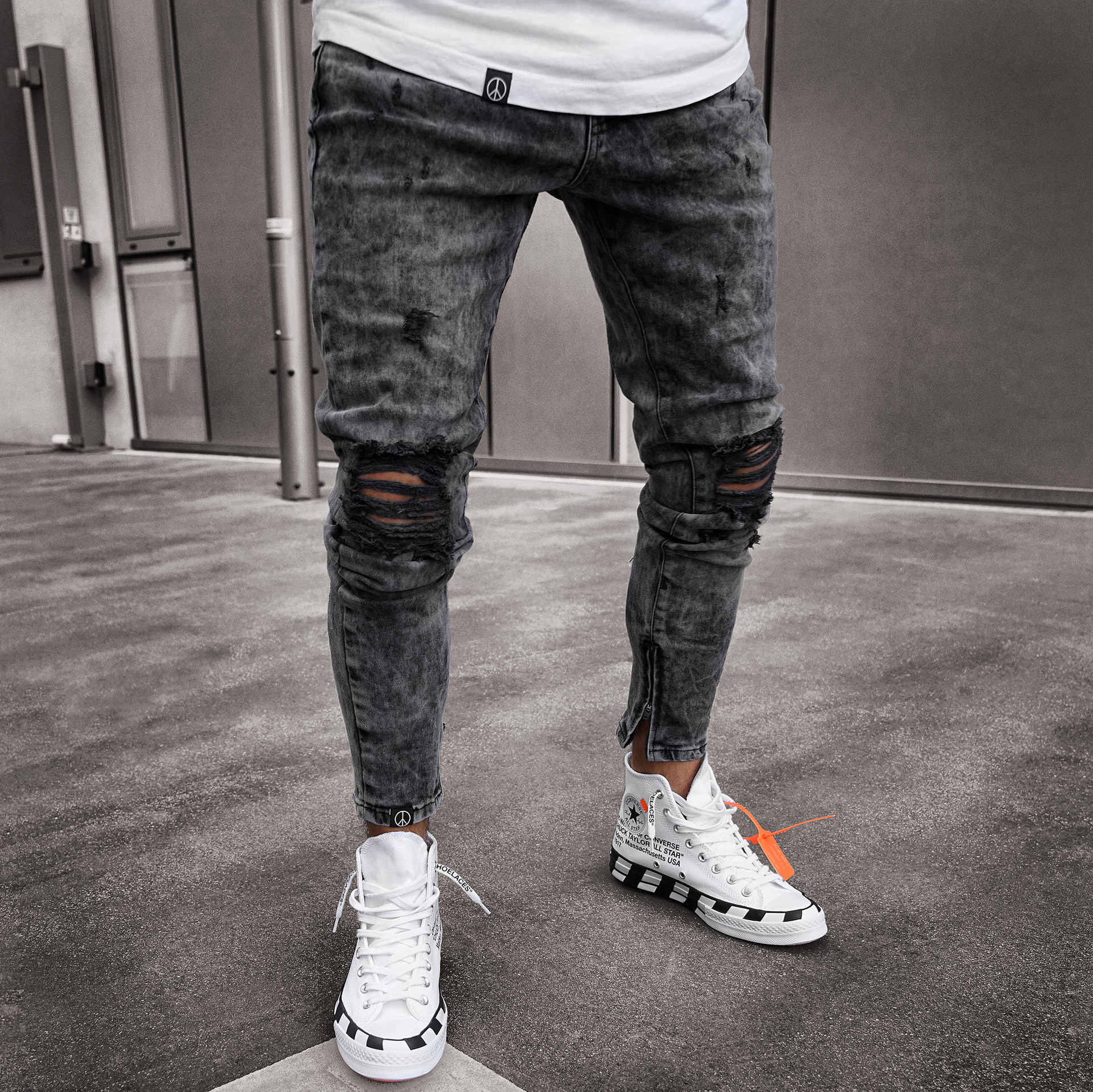 Casual Shredded Jeans