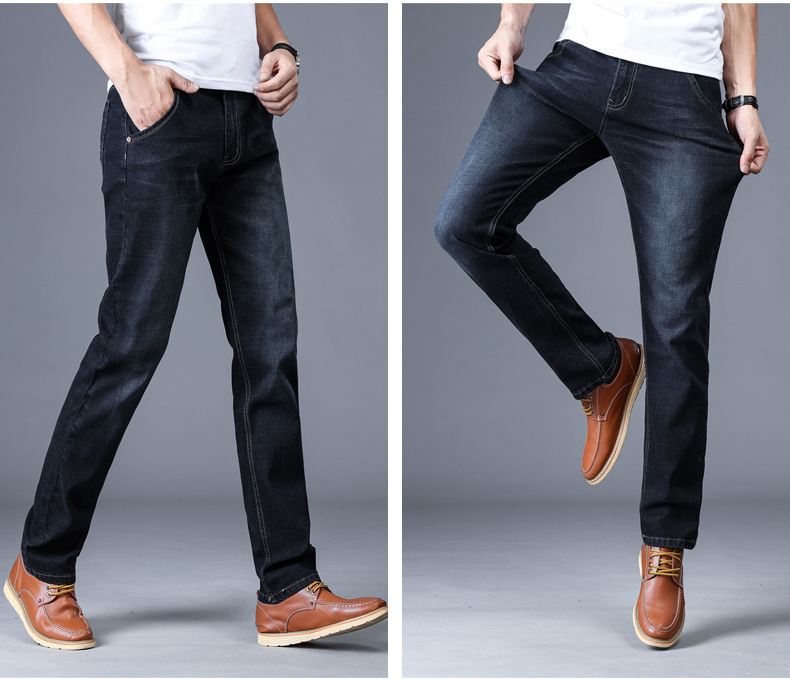 Denim Men's Straight Stretch Pants