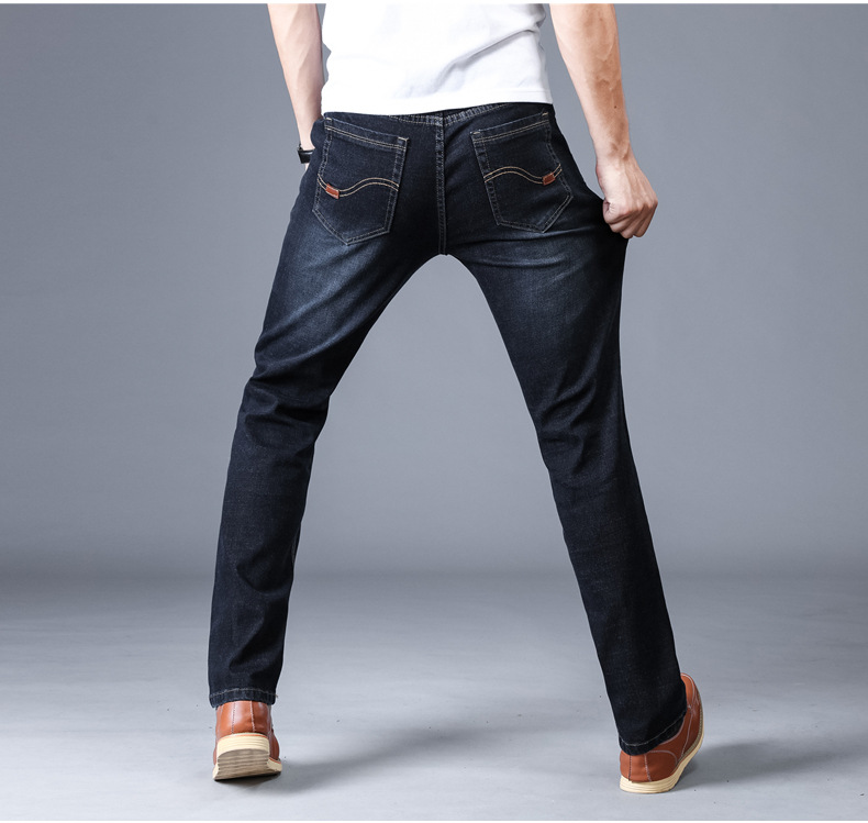 Denim Men's Straight Stretch Pants
