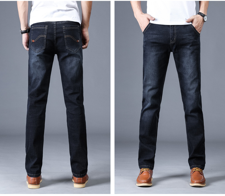 Denim Men's Straight Stretch Pants