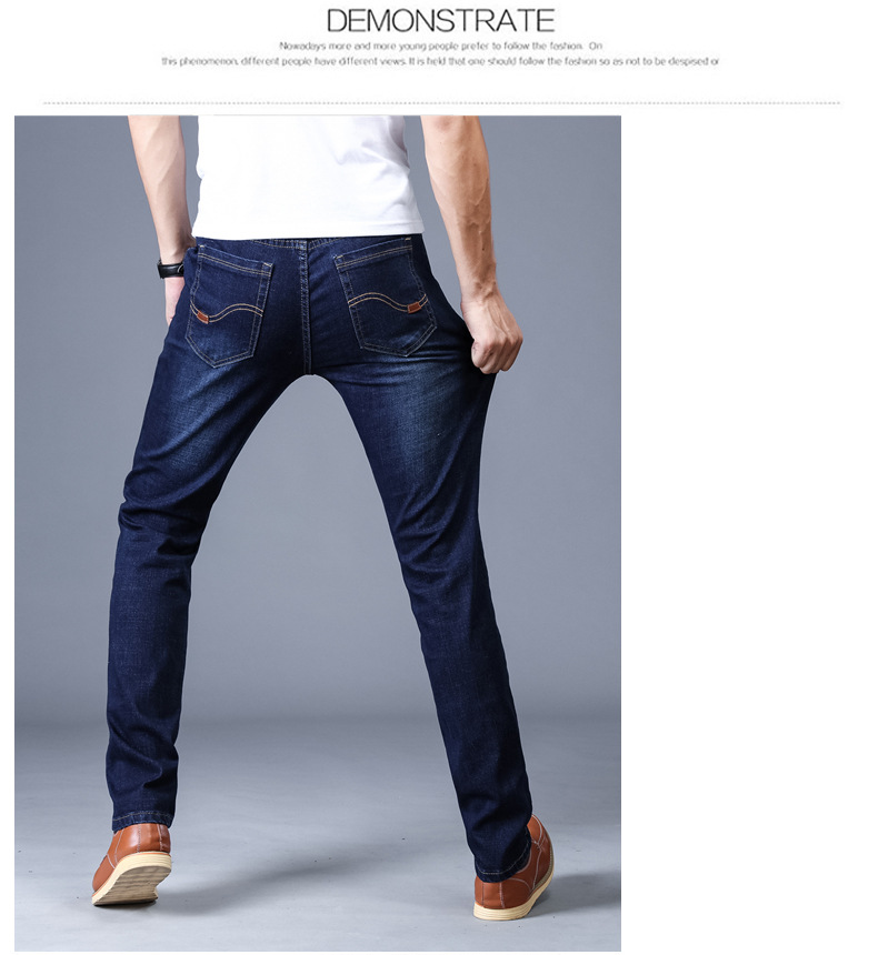 Denim Men's Straight Stretch Pants