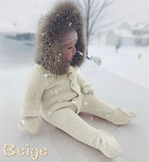 Warm Hooded Romper Image 8