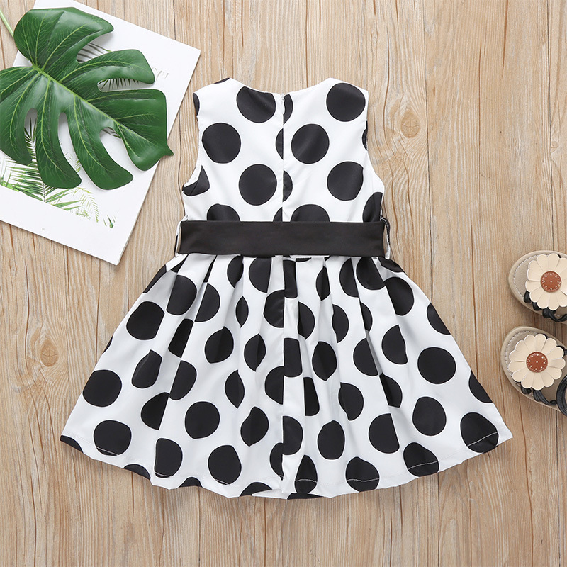 Girls' Polka Dot Bow A-Line Skirt