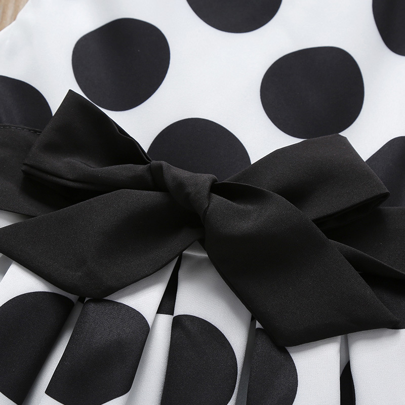 Girls' Polka Dot Bow A-Line Skirt
