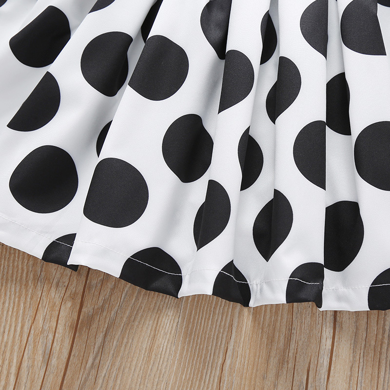 Girls' Polka Dot Bow A-Line Skirt