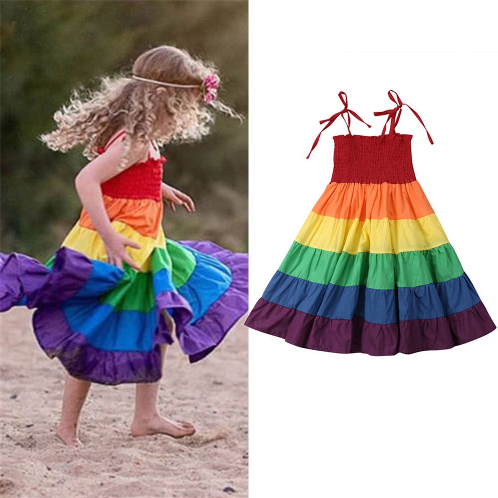 Skirt Rainbow Stripe Dress 2