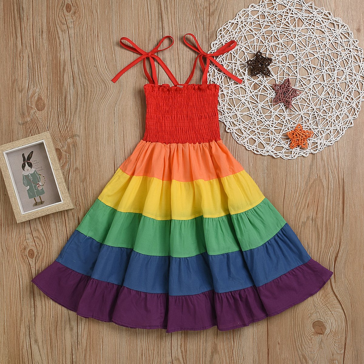 Skirt Rainbow Stripe Dress 3
