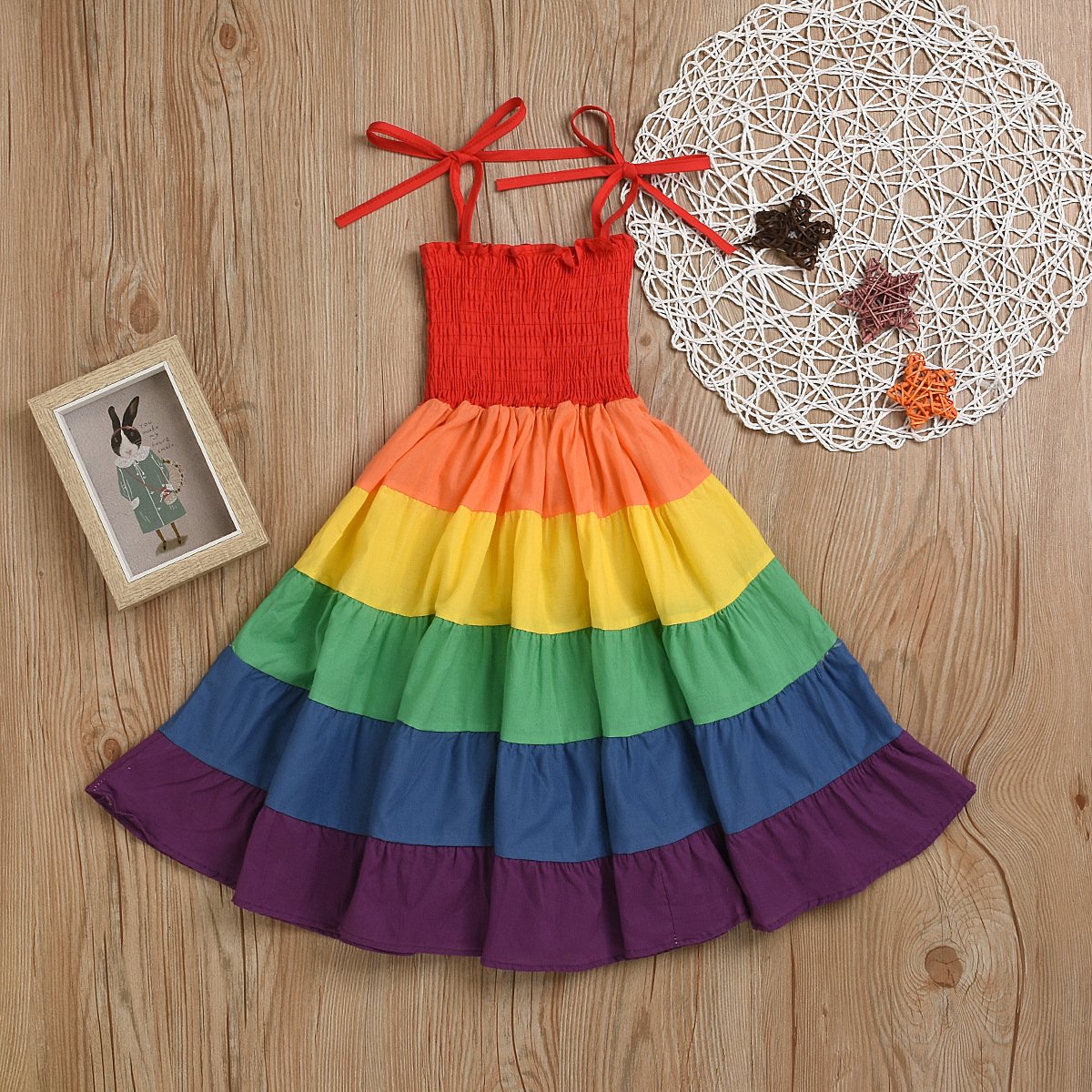 Skirt Rainbow Stripe Dress 5