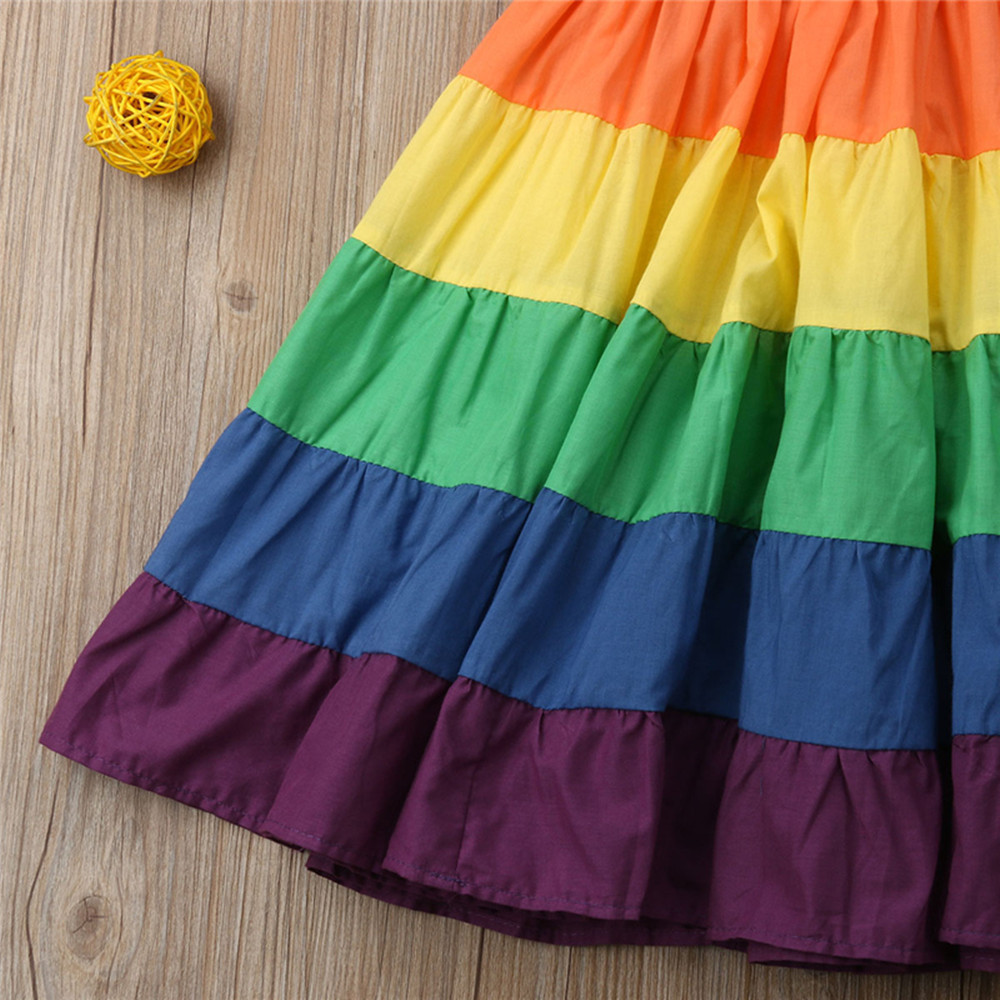 Skirt Rainbow Stripe Dress 8