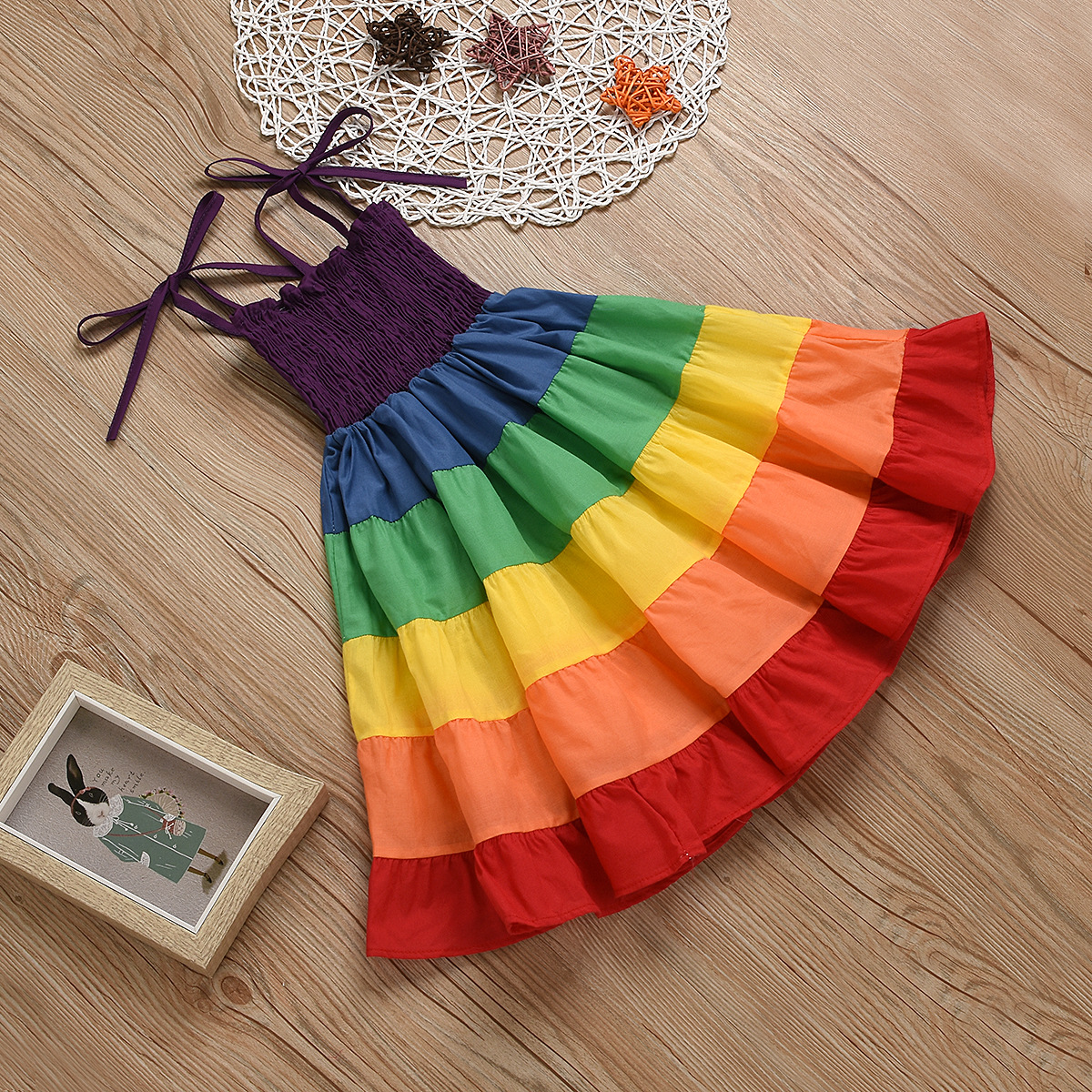Skirt Rainbow Stripe Dress 10