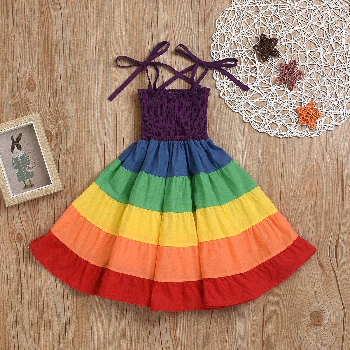 Skirt Rainbow Stripe Dress 11