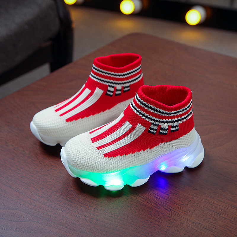Children's LED light breathable sneakers image 3