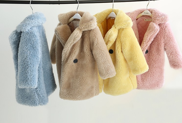 Fur Children's Wear Lapel Cashmere Coat