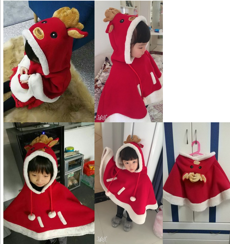 Reindeer Poncho Christmas Cloak