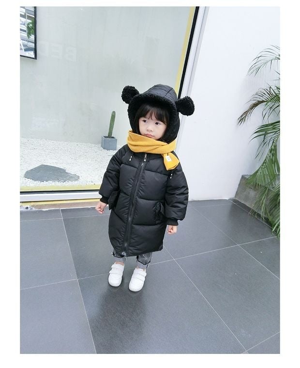 Children's Mid-Length Down Padded Jacket - Stylish Design