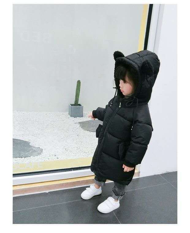 Children's Mid-Length Down Padded Jacket - Versatile Wear