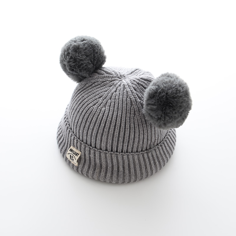Baby wool cap showcasing flanged design