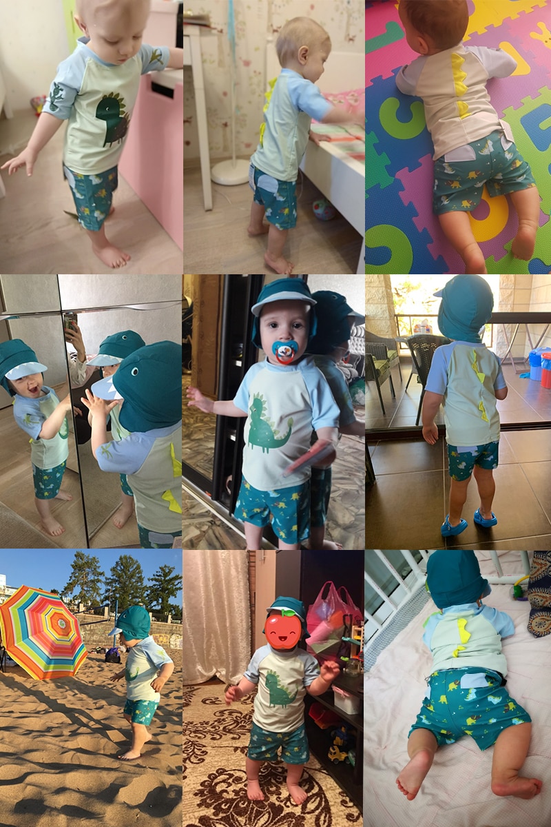Kids Dinosaur Swimwear Image 1