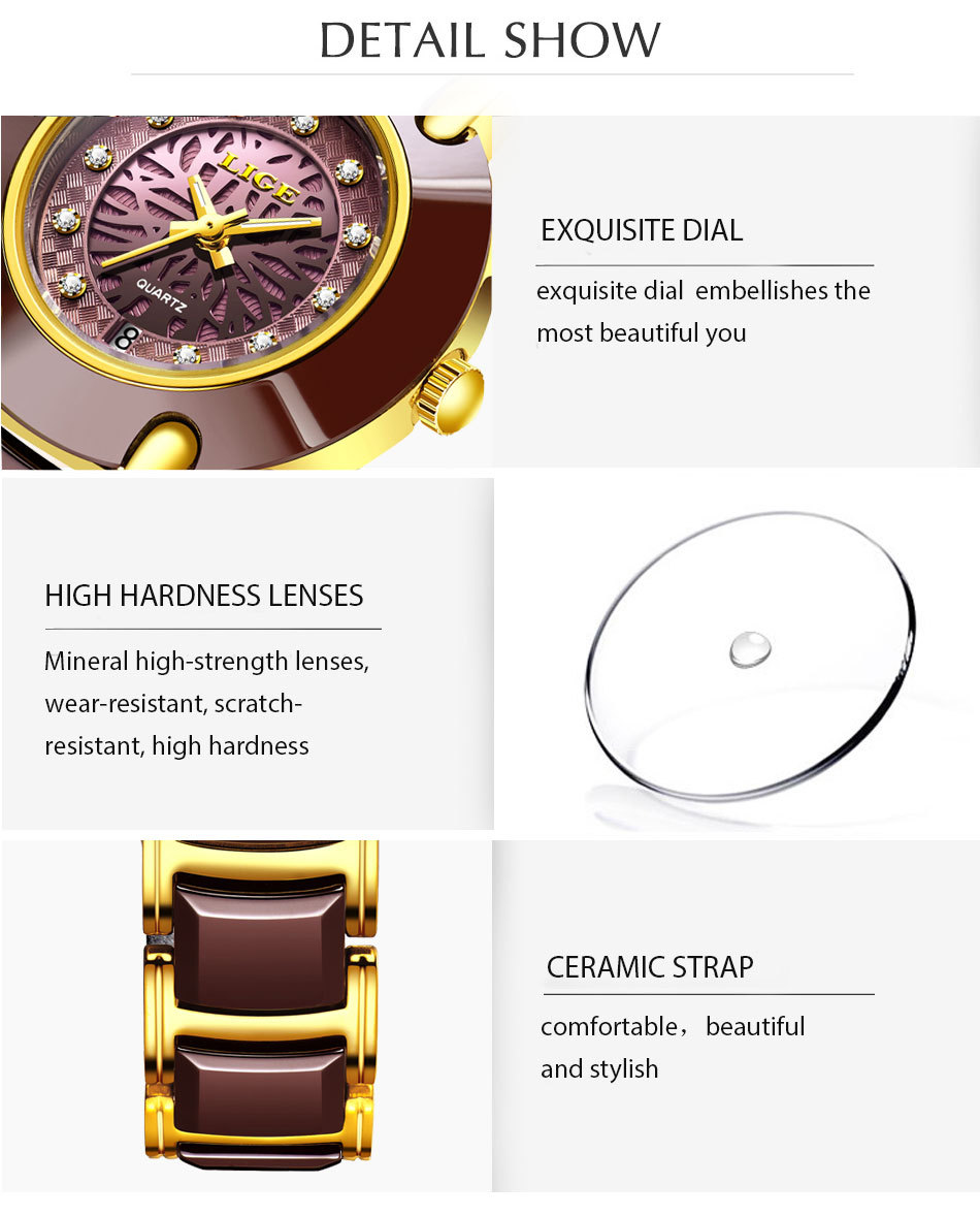 Couple Imported Movement Ceramic Watch Style H