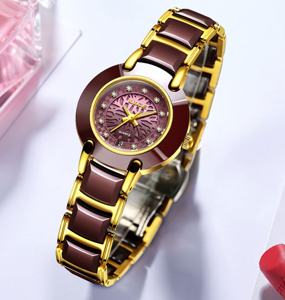 Couple Imported Movement Ceramic Watch