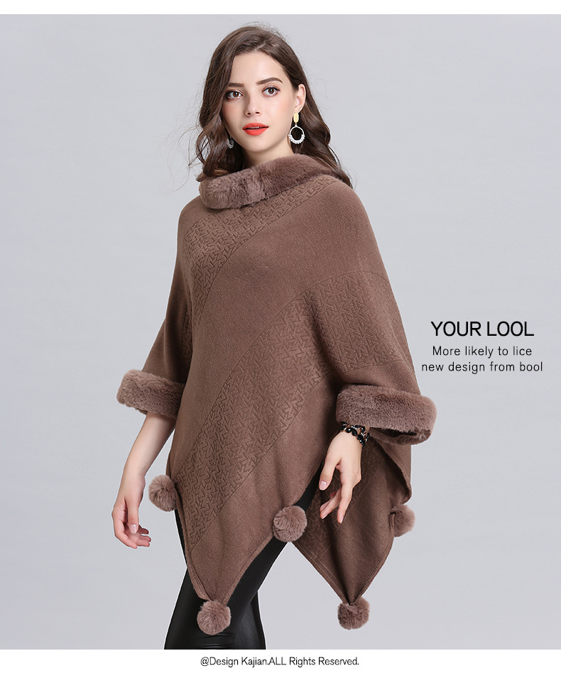 Fox Fur Collar Jacquard Pullover 2