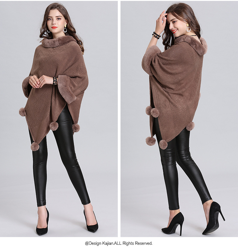Fox Fur Collar Jacquard Pullover 3