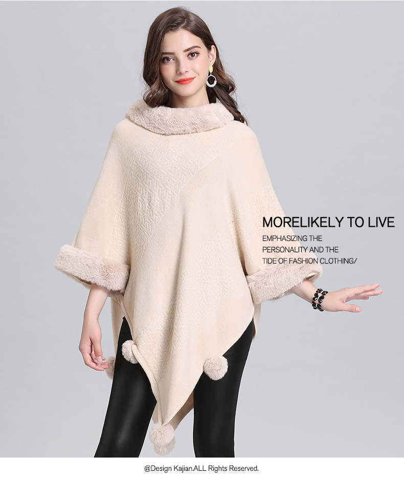 Fox Fur Collar Jacquard Pullover 4