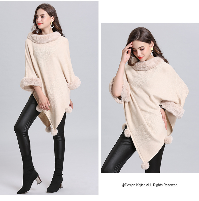 Fox Fur Collar Jacquard Pullover 5