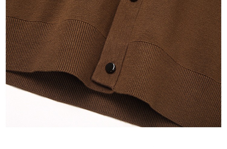 Lapel Long-sleeve Cardigan Sweater Image 3