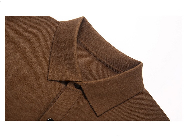 Lapel Long-sleeve Cardigan Sweater Image 5