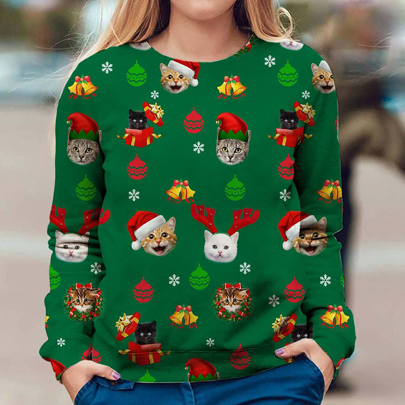 Women's Round Neck Loose Sweatshirt - Image 3