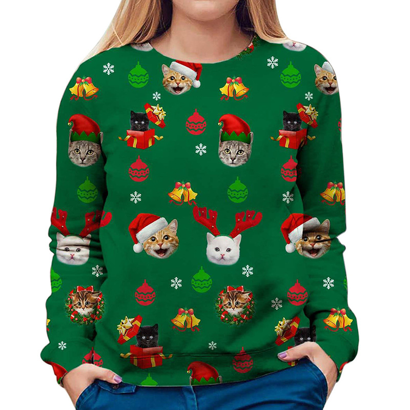 Women's Round Neck Loose Sweatshirt - Image 4