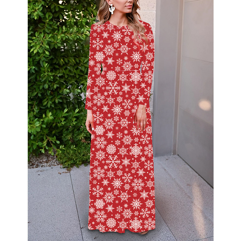 Women's Christmas Printed Dress Image 2