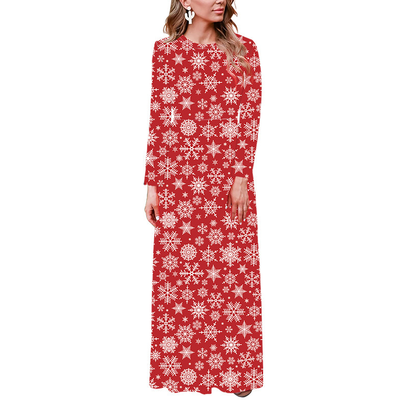 Women's Christmas Printed Dress Image 4