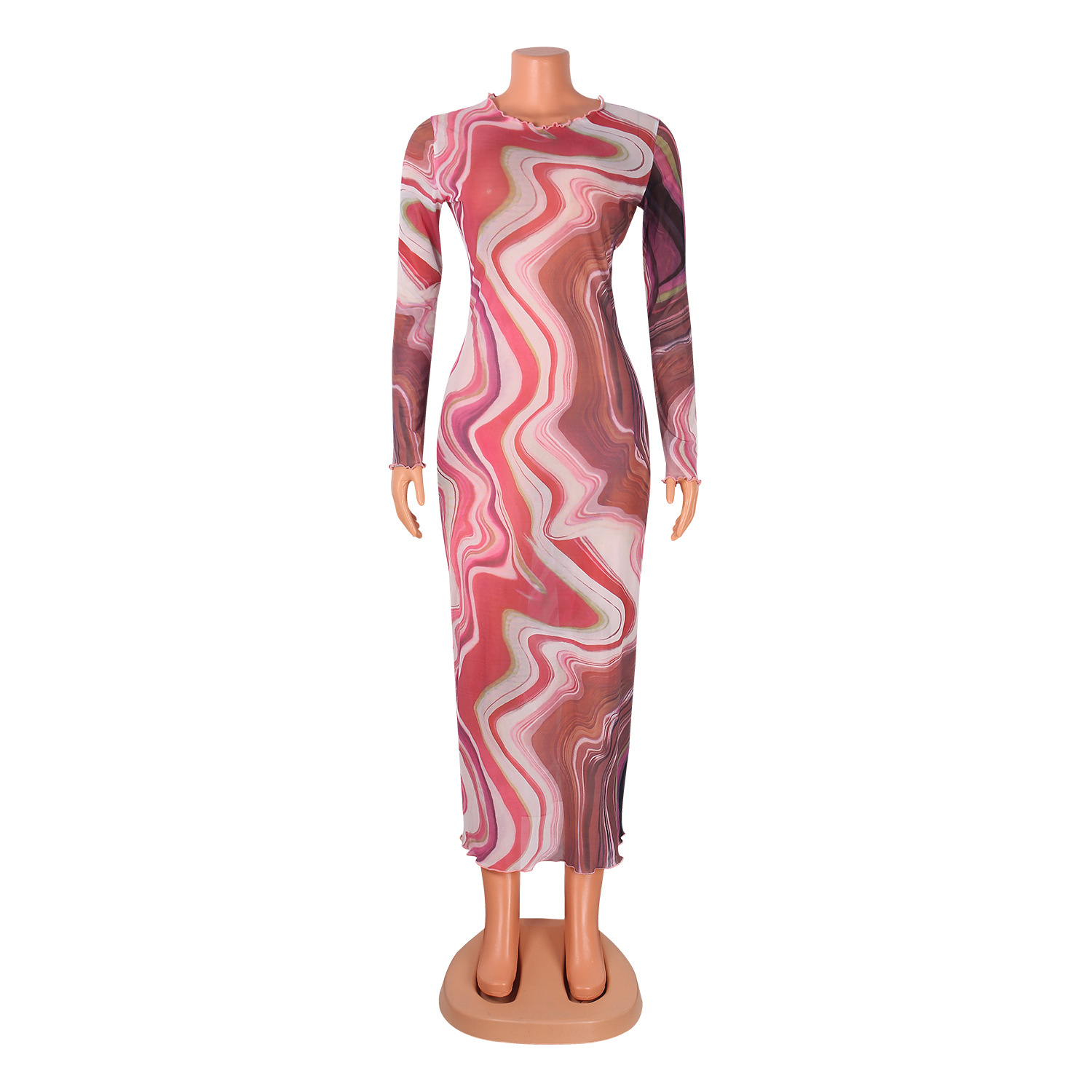 Women's See-through Printed Dress 6