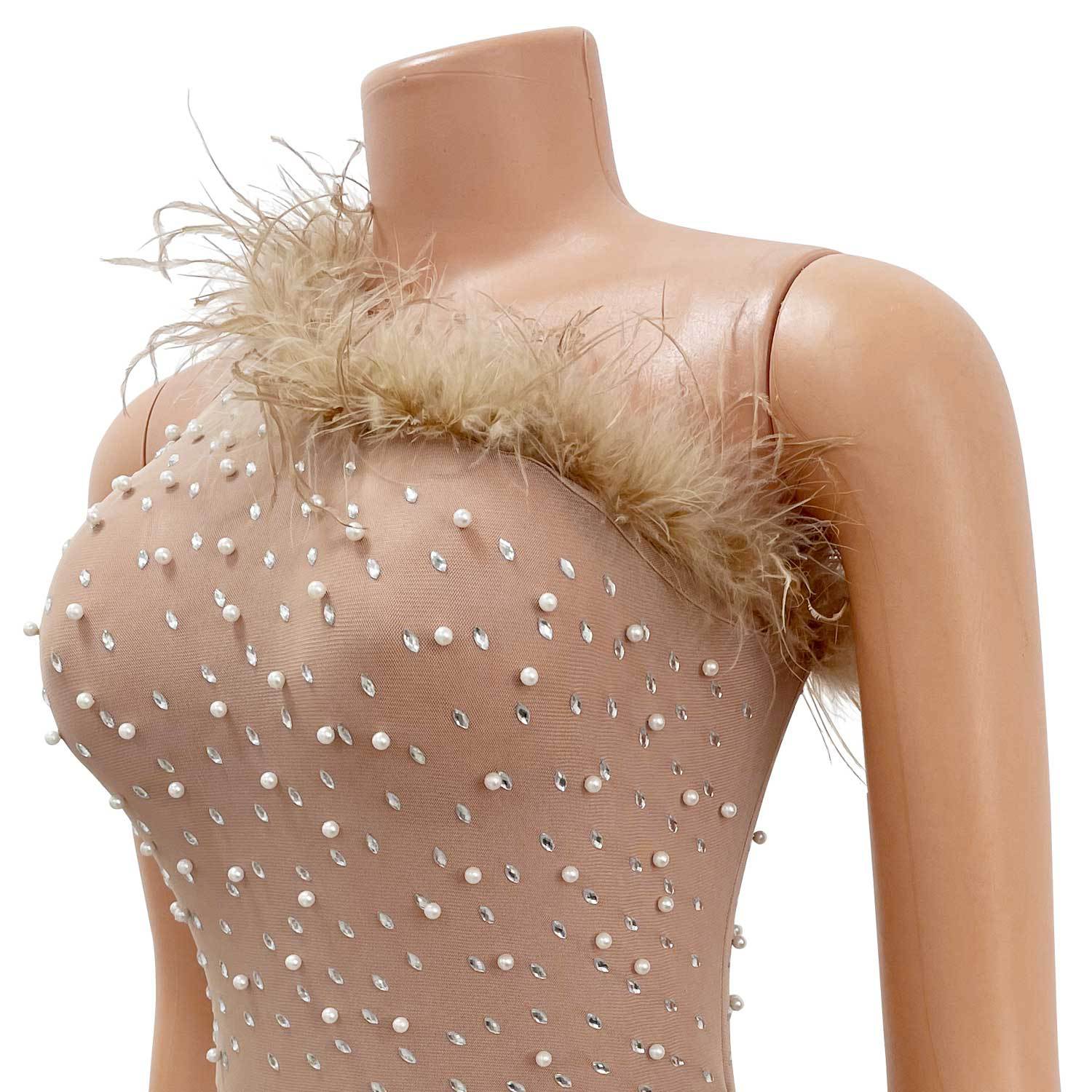 Women's Party Nightclub Rhinestone Dress 5