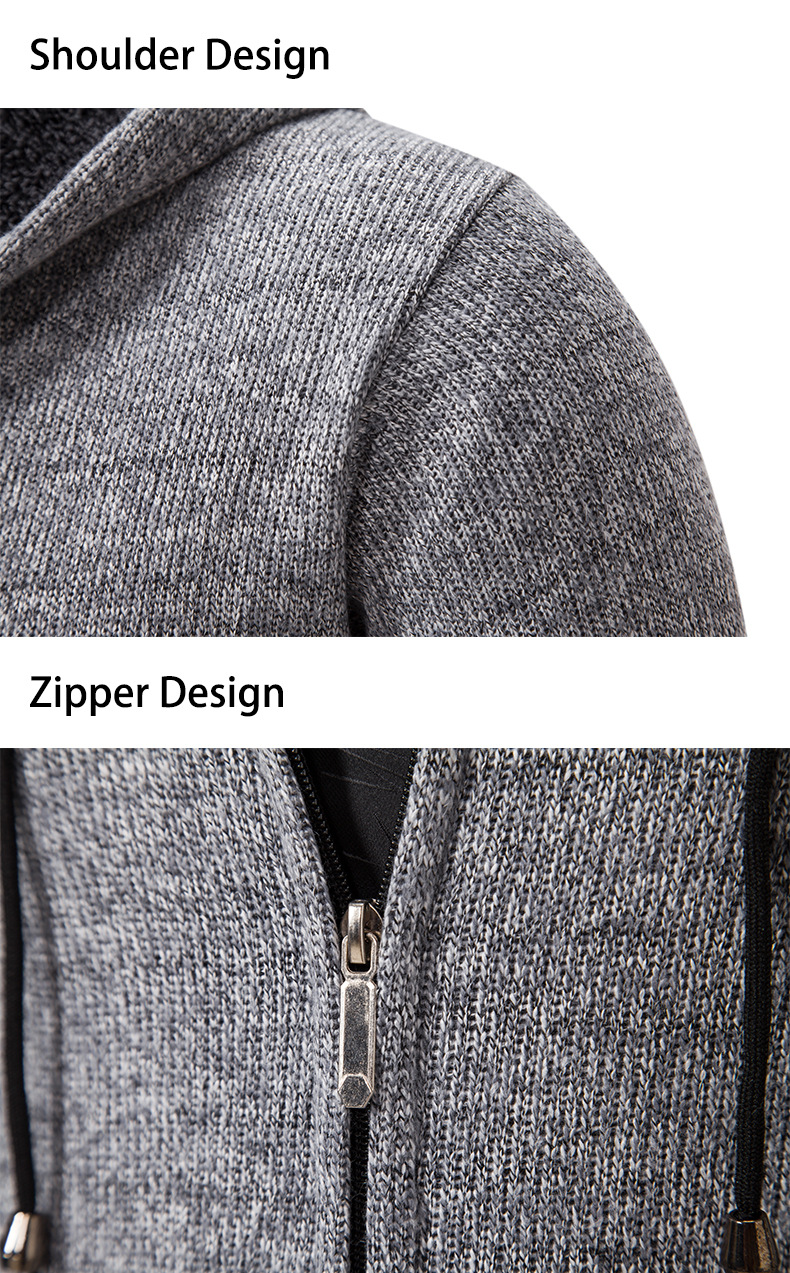 Men's Solid Color Cardigan Sweater - Image 6