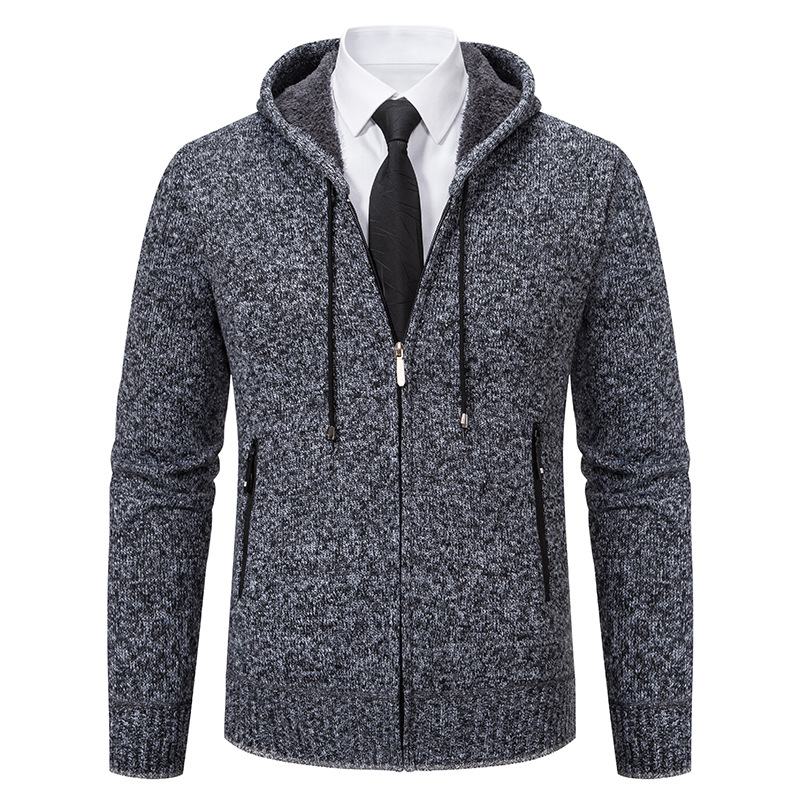 Men's Solid Color Cardigan Sweater - Image 7