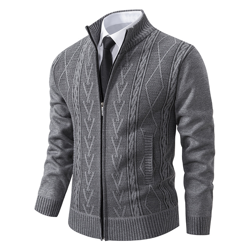 Men's Casual Stand Collar Sweater - Image 4