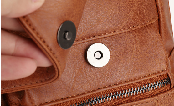 Men's Computer Bag Vintage Canvas Backpack - Black