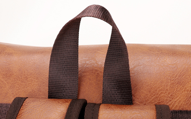 Men's Computer Bag Vintage Canvas Backpack - Brown