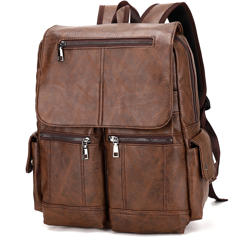 Men's Computer Bag Vintage Canvas Backpack - Detail