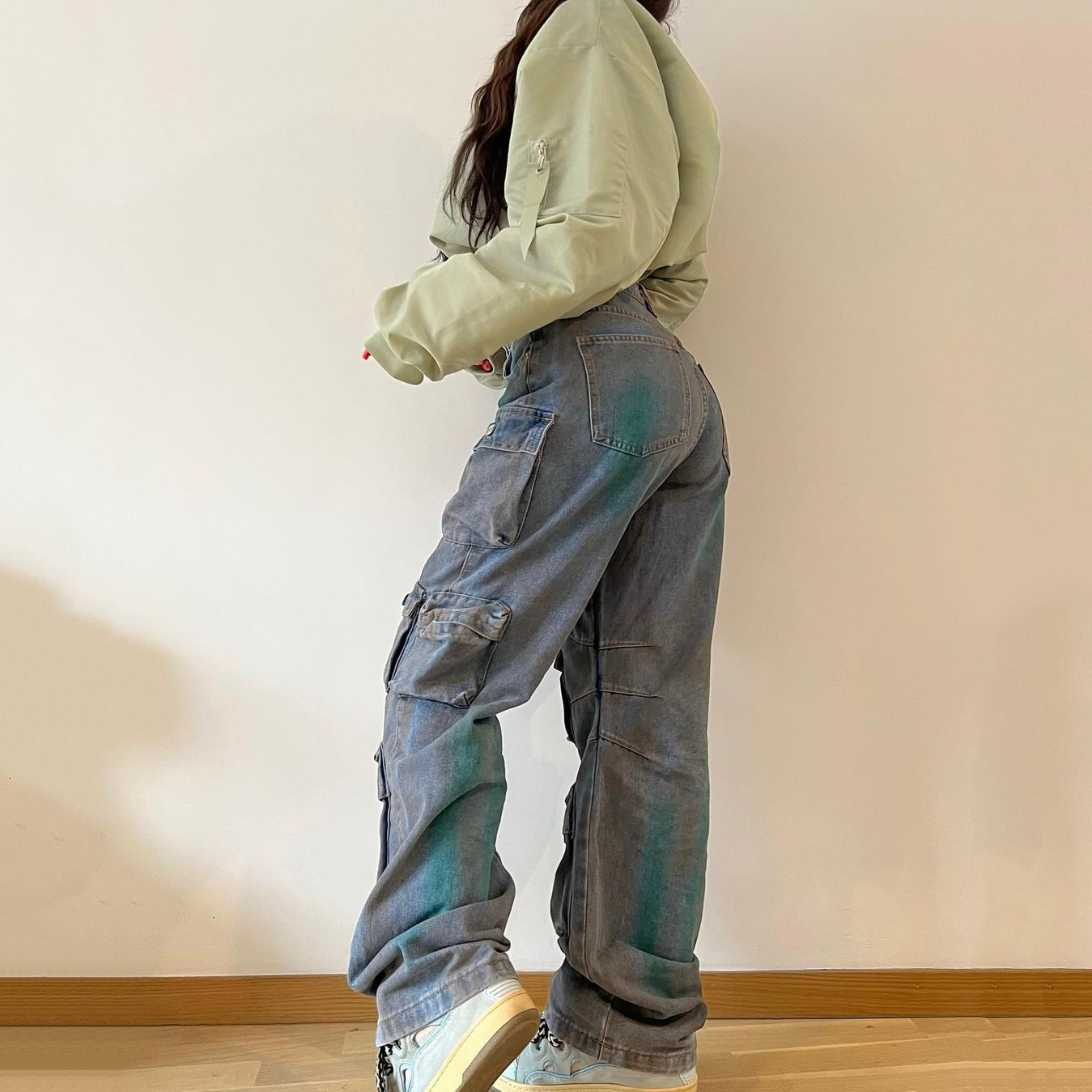 Women's Low Waist Denim Overalls Image 7
