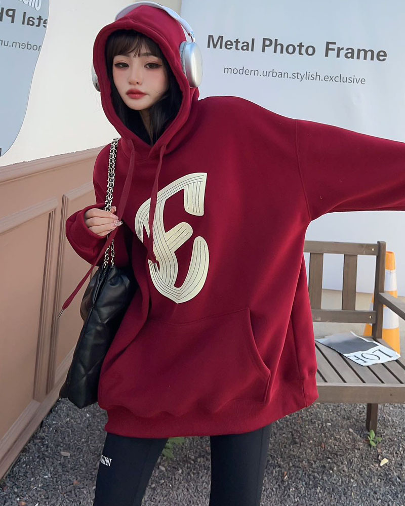 Padded Top Mid-length Velvet Sweatshirt 3