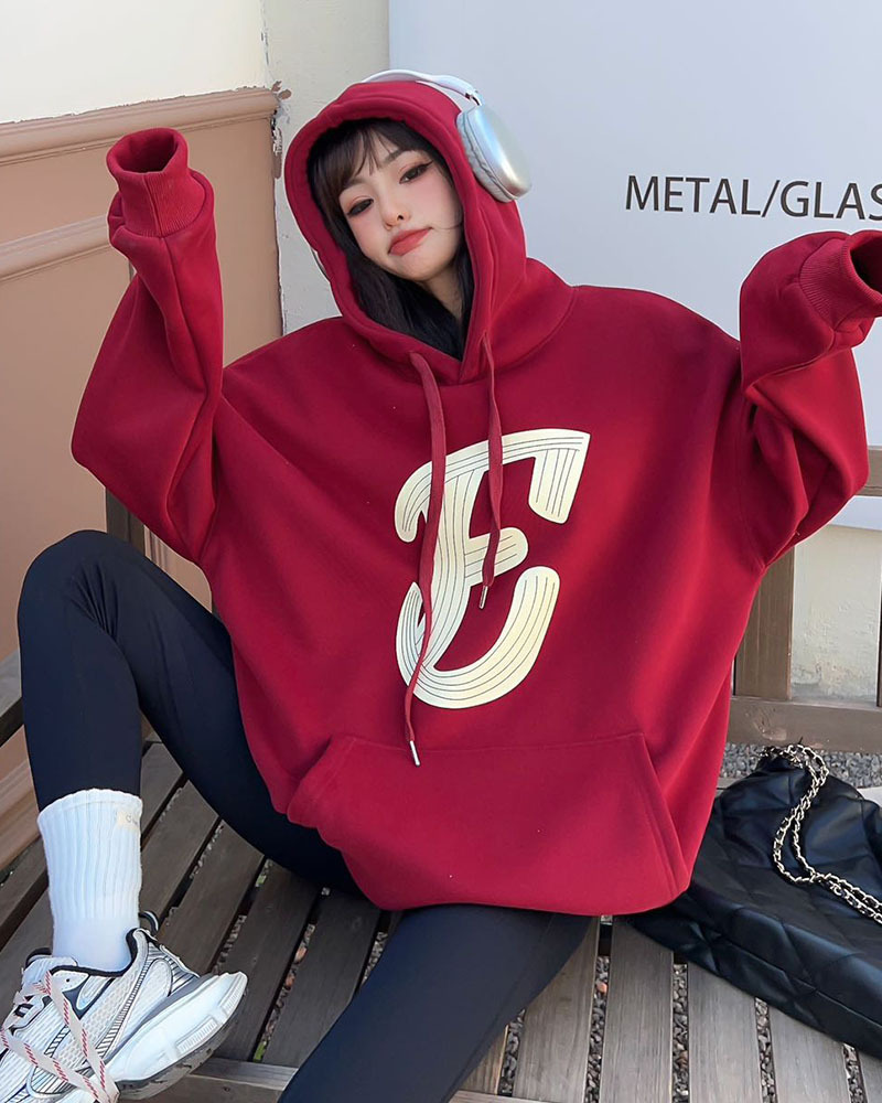 Padded Top Mid-length Velvet Sweatshirt 4