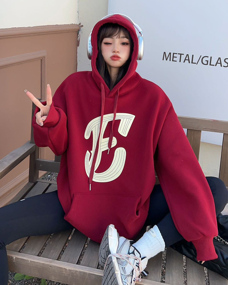 Padded Top Mid-length Velvet Sweatshirt 5